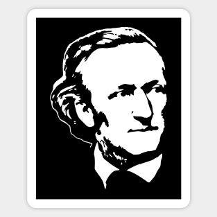 Richard Wagner White On Black Magnet